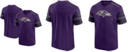 Fanatics Men's Purple Baltimore Ravens Textured Hashmark V-Neck T-shirt